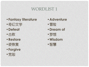 四川省宣漢縣第二中學高中英語 Wordlist課件 新人教版選修6