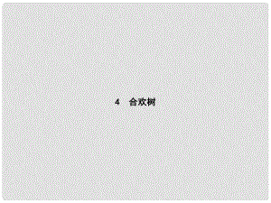 八年級(jí)語文下冊(cè) 第一單元 4 合歡樹課件 語文版