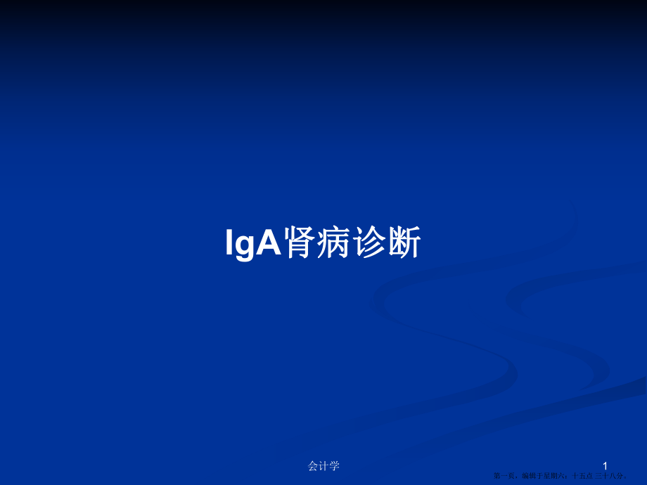 IgA肾病诊断学习教案_第1页