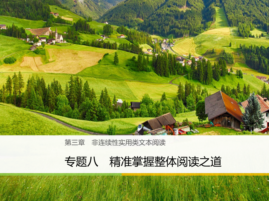 语文第三章 非连续性实用类文本阅读 八 精准掌握整体阅读之道_第1页