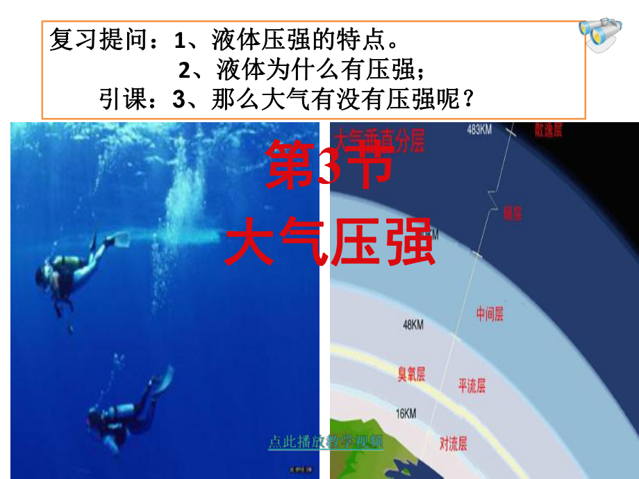新人教版八年级物理大气压强ppt课件_第1页