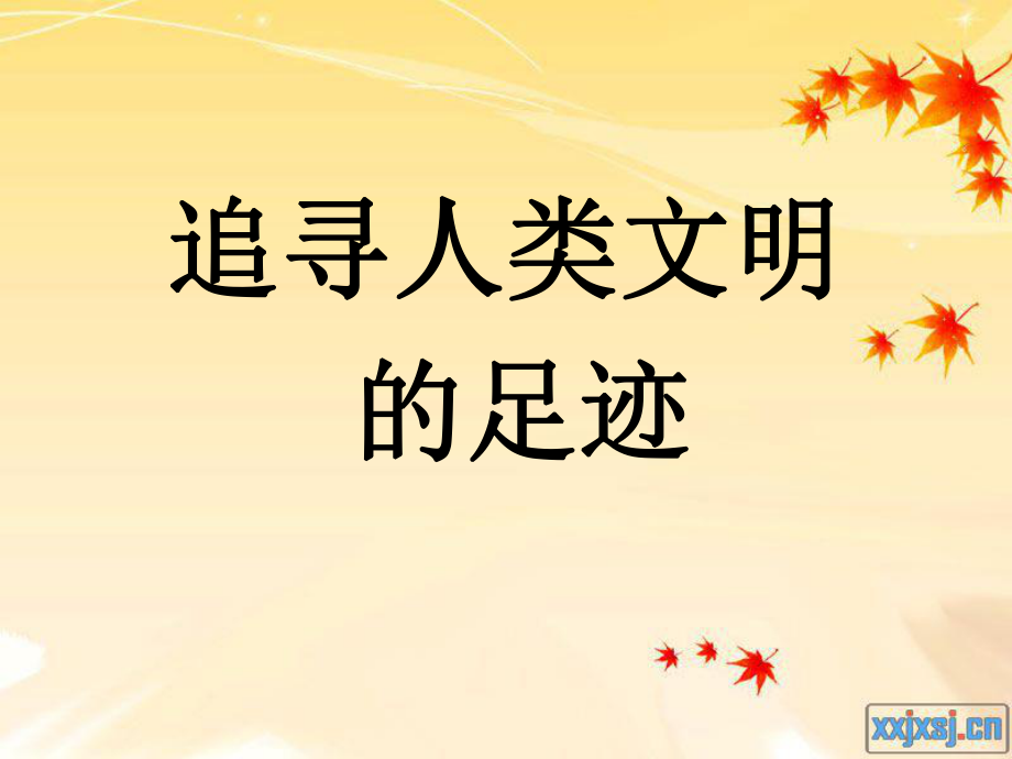 追寻人类文明的足迹_第1页