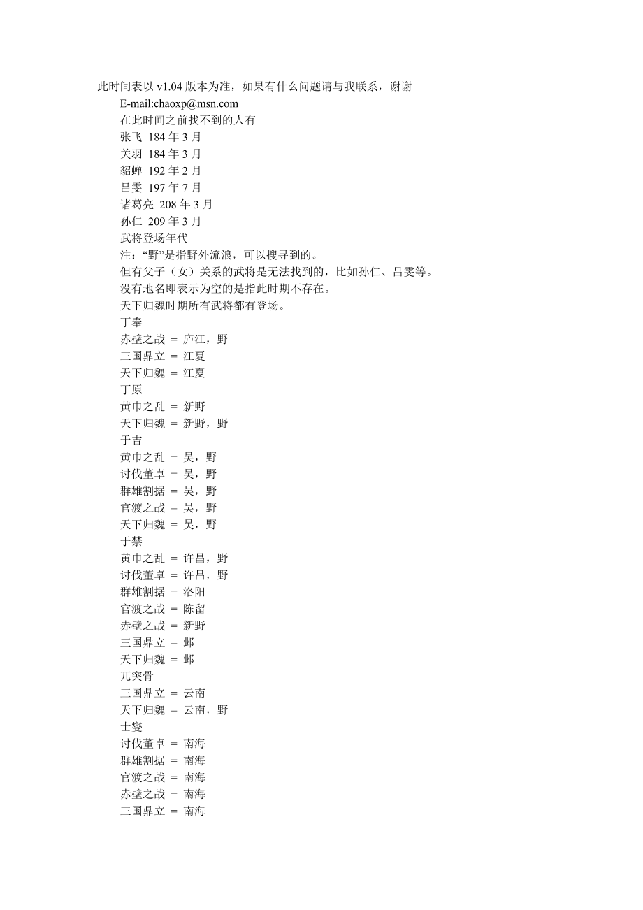 三国群英传3所有武将登场时间_第1页