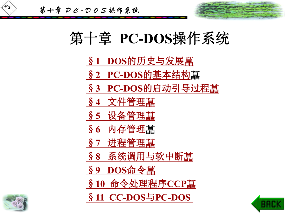 第十章PCDOS操作系统_第1页