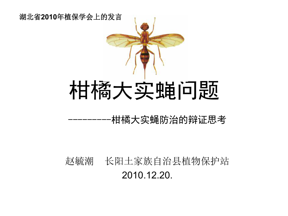 [农学]柑橘大实蝇问题新作_第1页