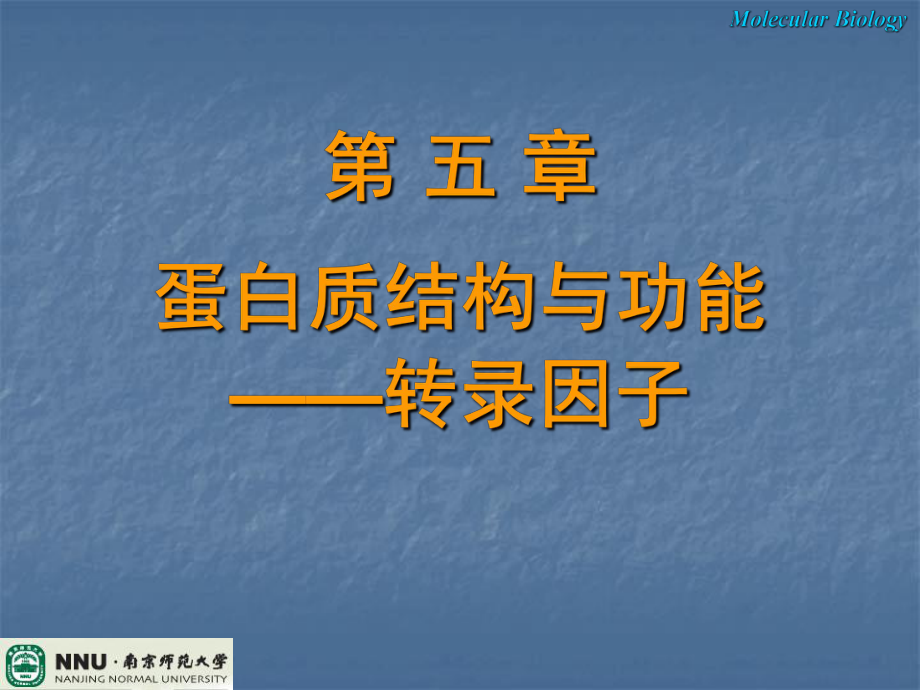 南师大-分子生物学第五章-转录因子ppt课件_第1页
