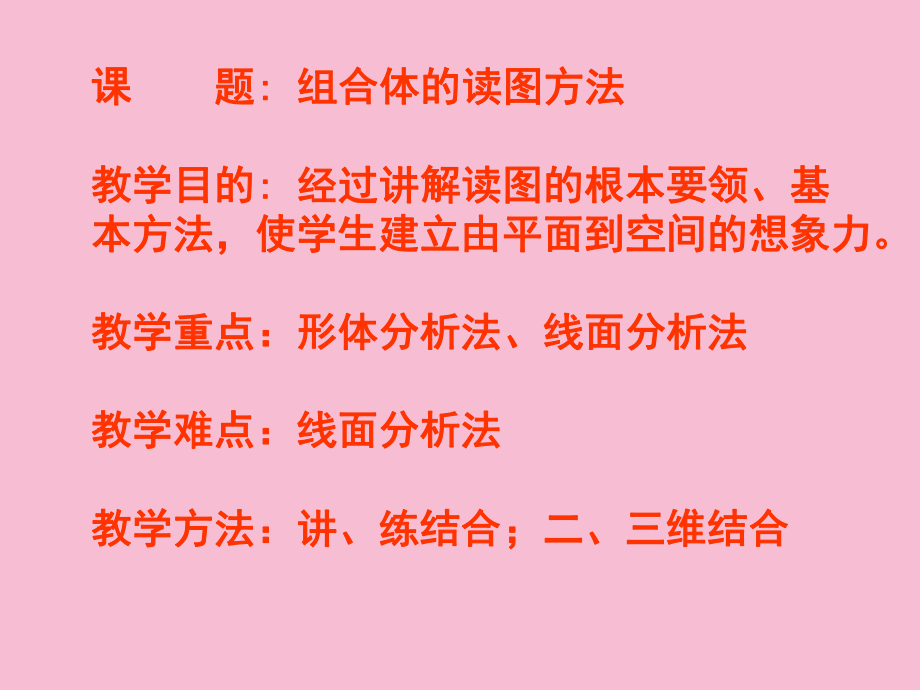 基础组合体的读图方法ppt课件_第1页