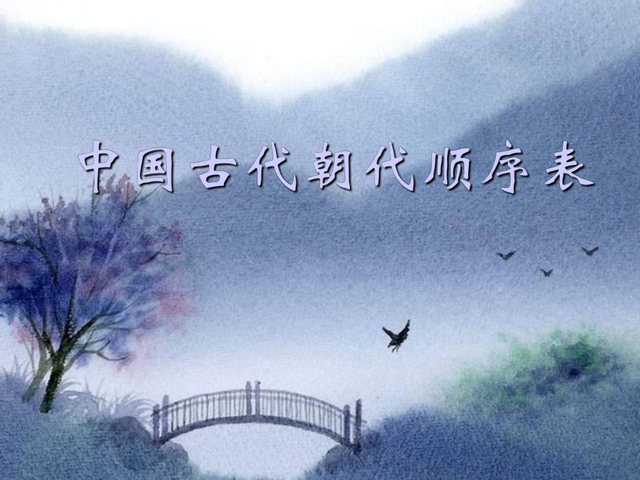 中国历史朝代表_第1页
