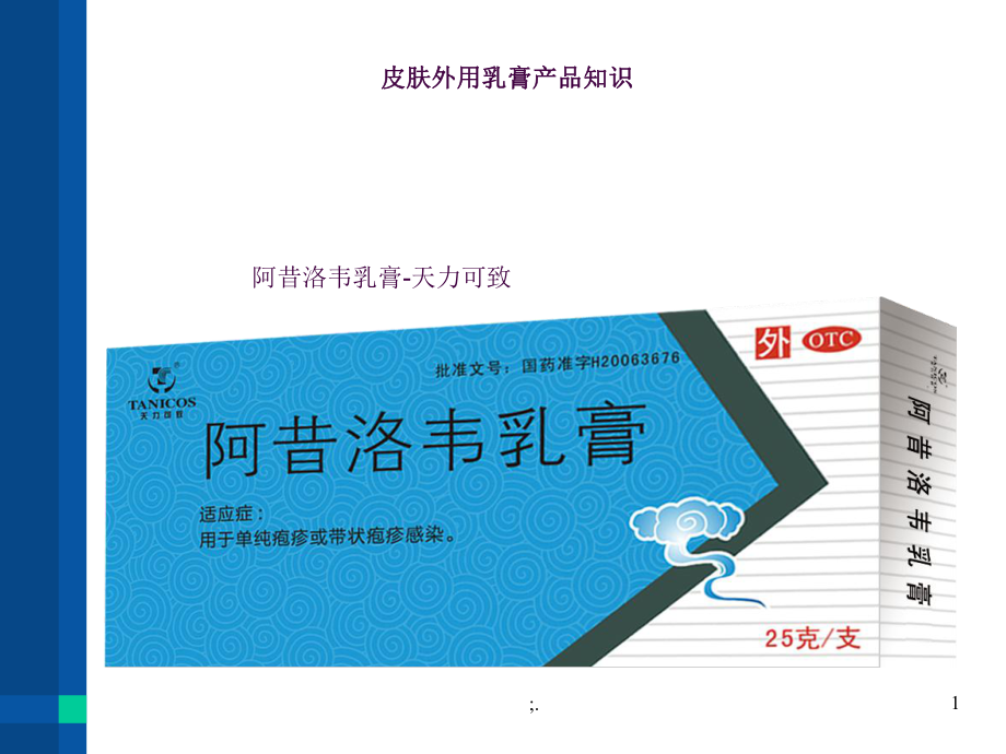 皮肤外用乳膏产品知识ppt课件_第1页