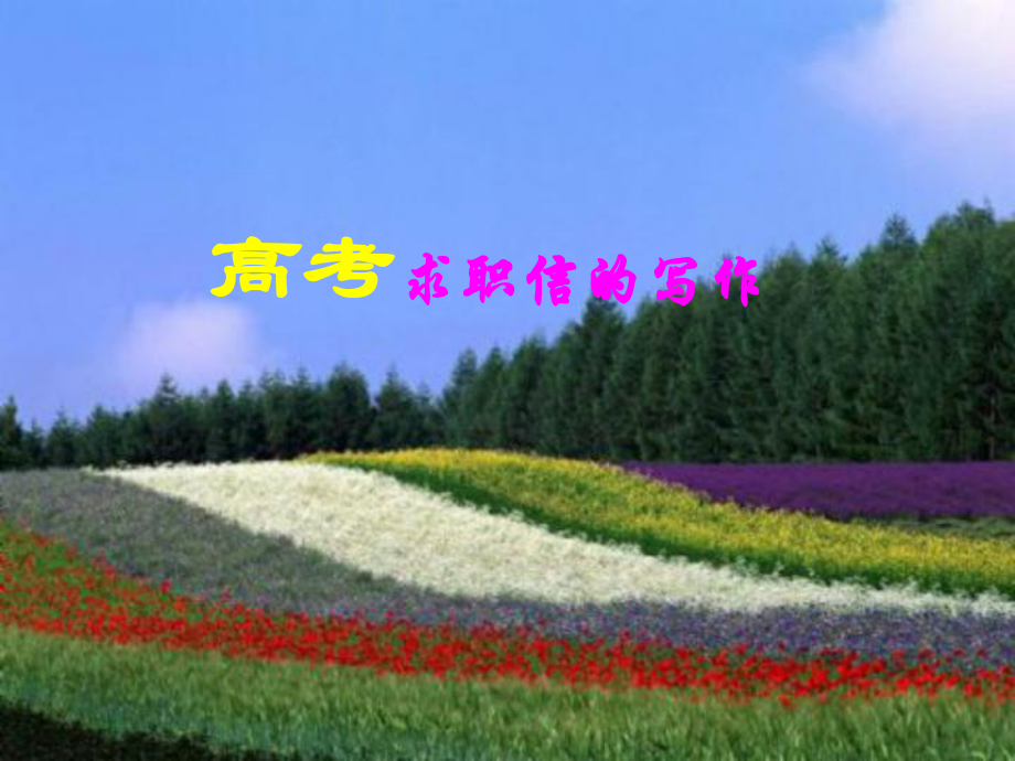 高考英语求职信ppt课件_第1页