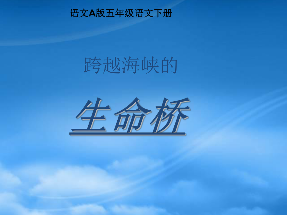 五年级语文下册 跨越海峡的生命桥 2课件 语文A_第1页