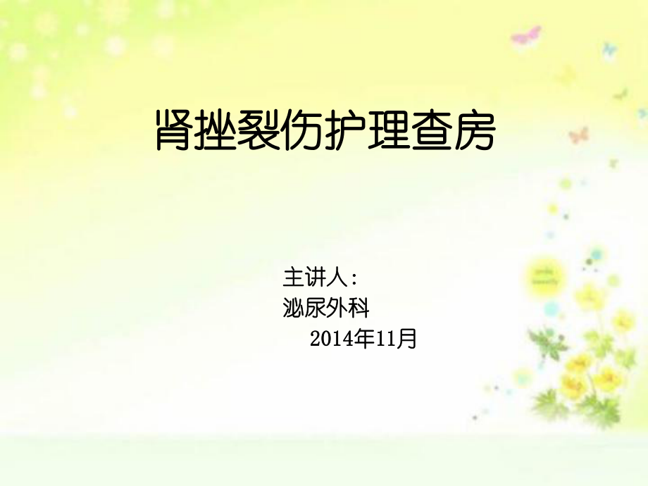肾挫裂伤护理查房_第1页