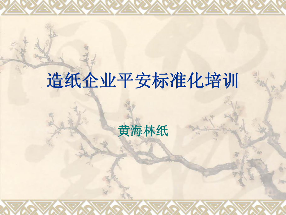 造纸企业安全标准培训_第1页