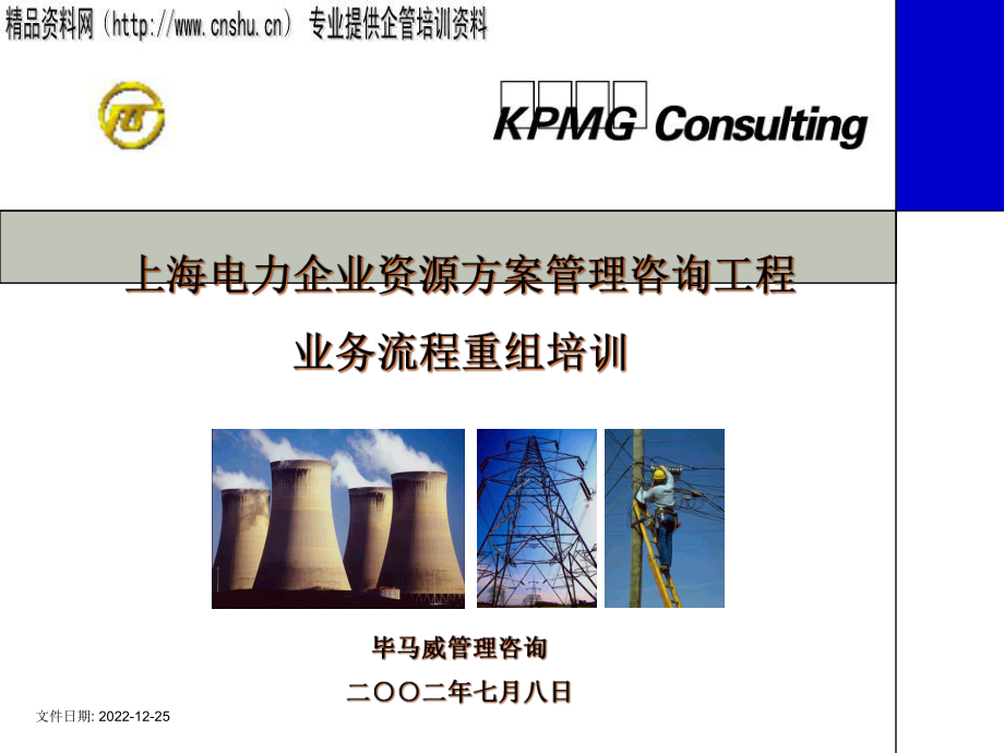 上海某电力企业业务流程重组培训教程_第1页