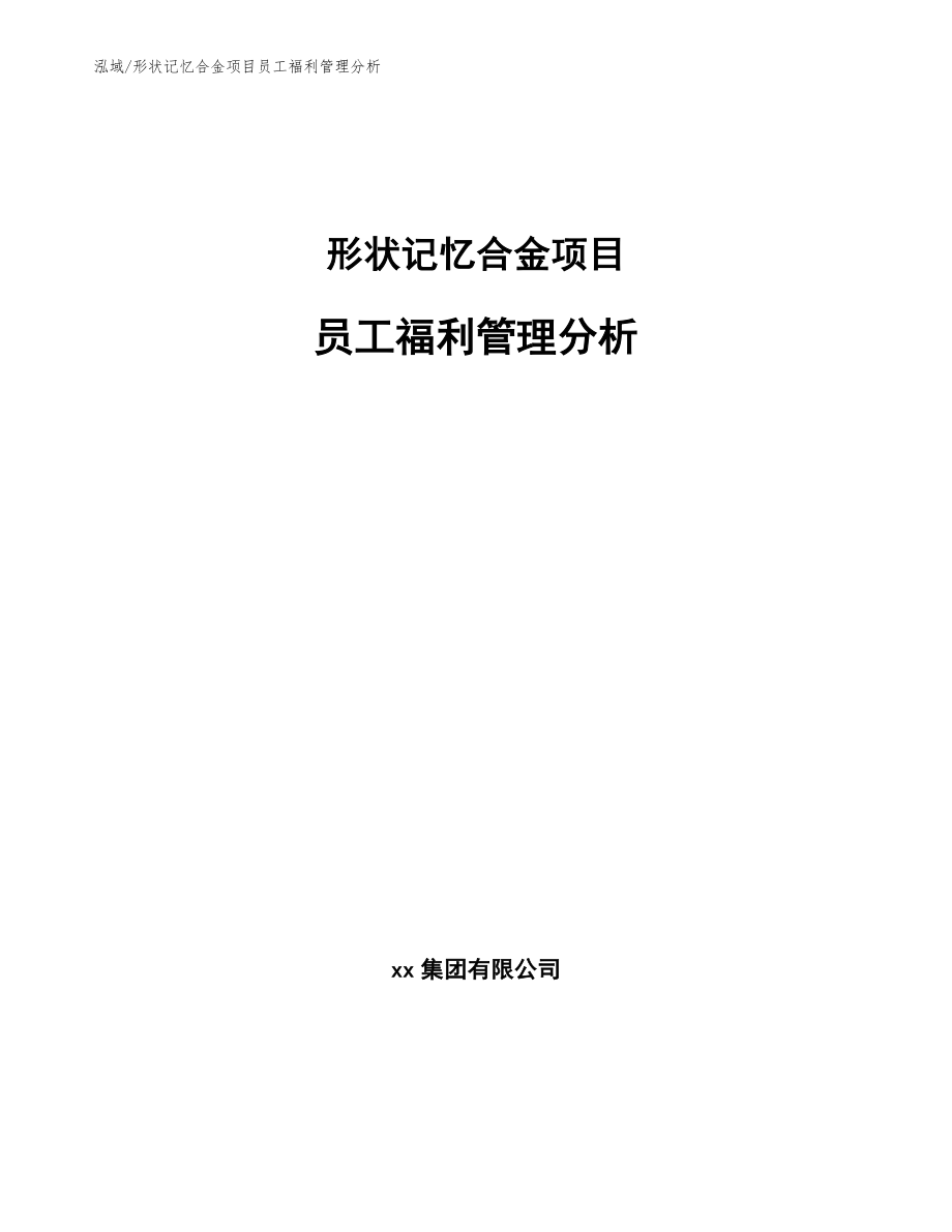 形状记忆合金项目员工福利管理分析_参考_第1页