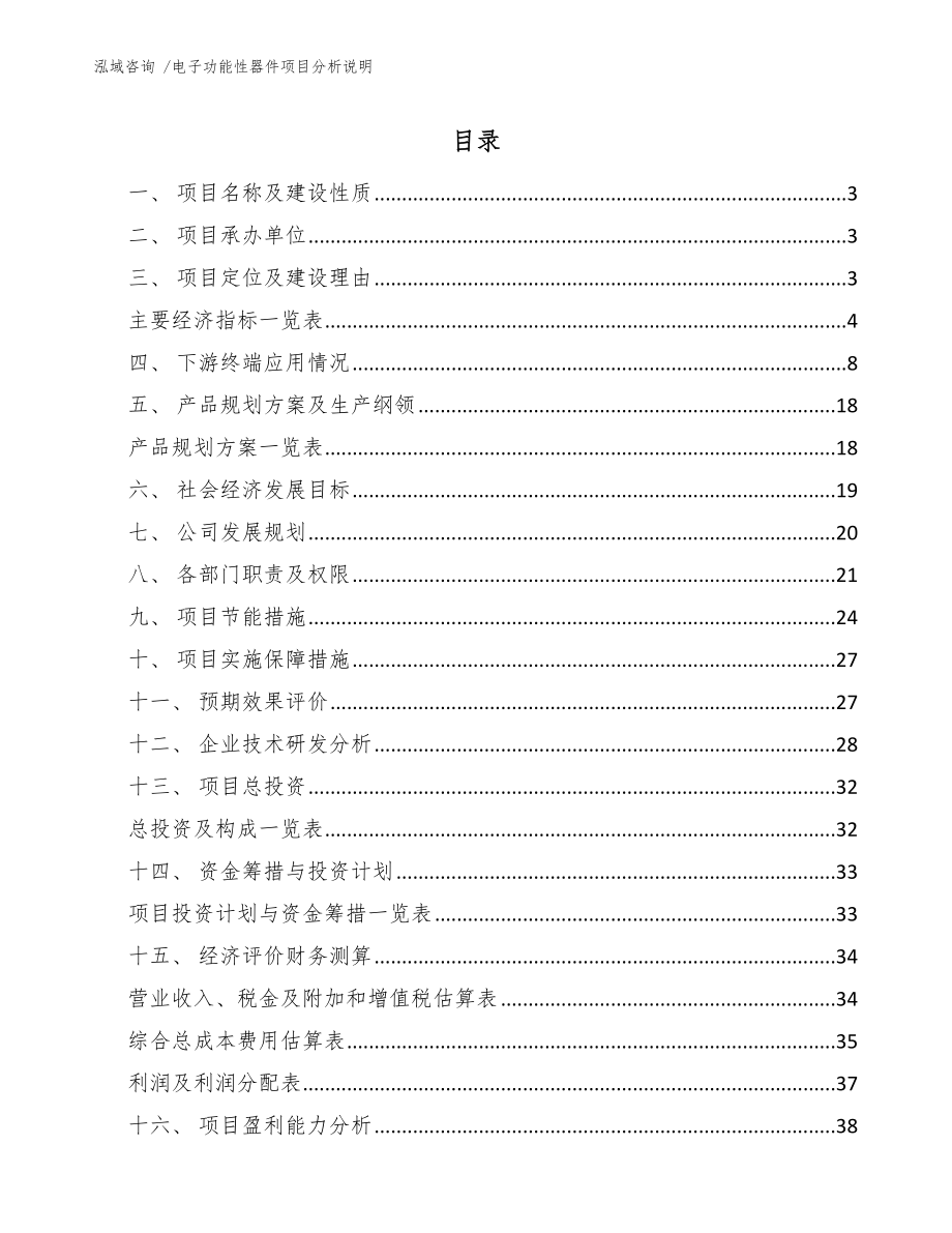 电子功能性器件项目分析说明_第1页