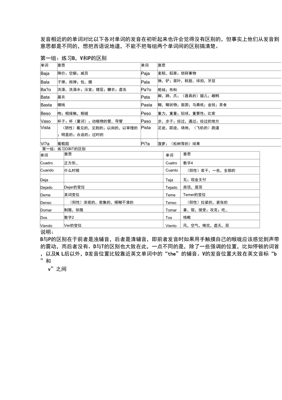发音相近的的单词对比_第1页
