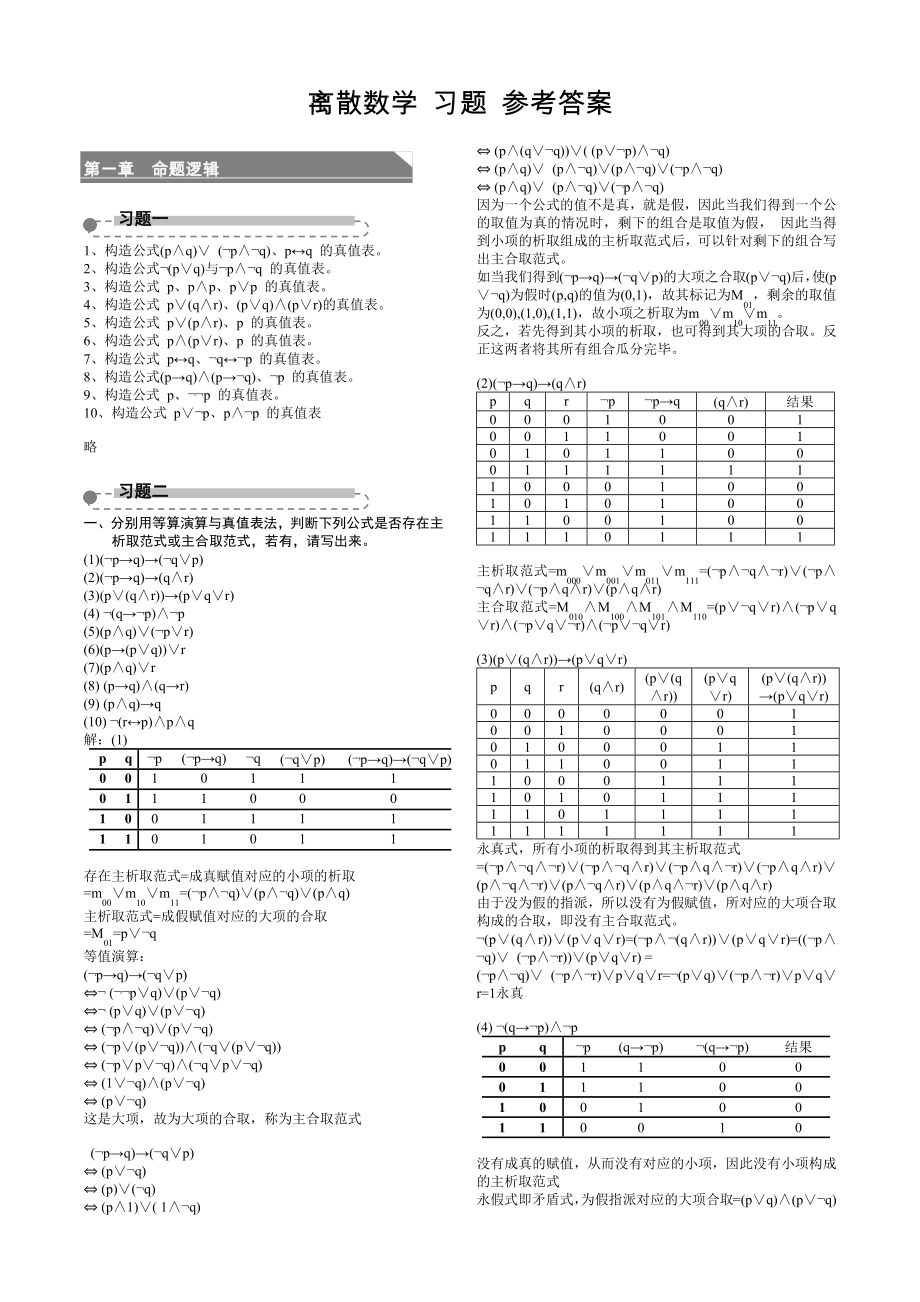 离散数学习题答案_第1页