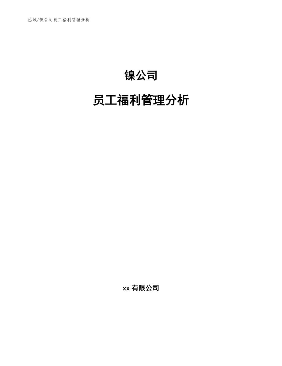 镍公司员工福利管理分析_第1页