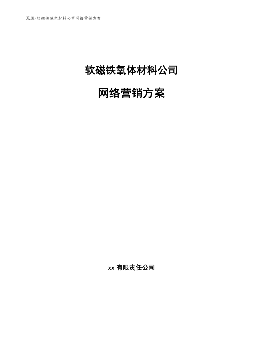 软磁铁氧体材料公司网络营销方案（参考）_第1页