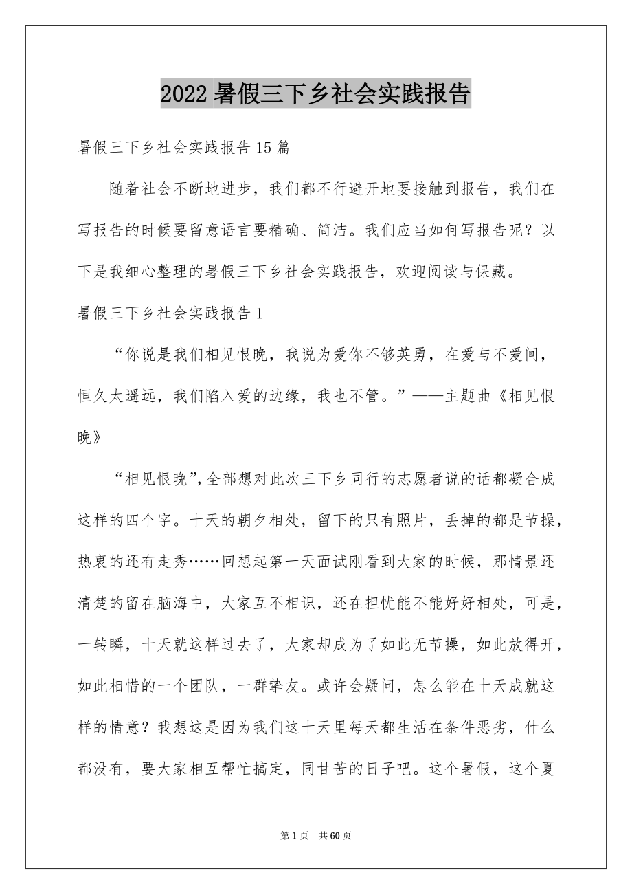 2022暑假三下乡社会实践报告_3_第1页