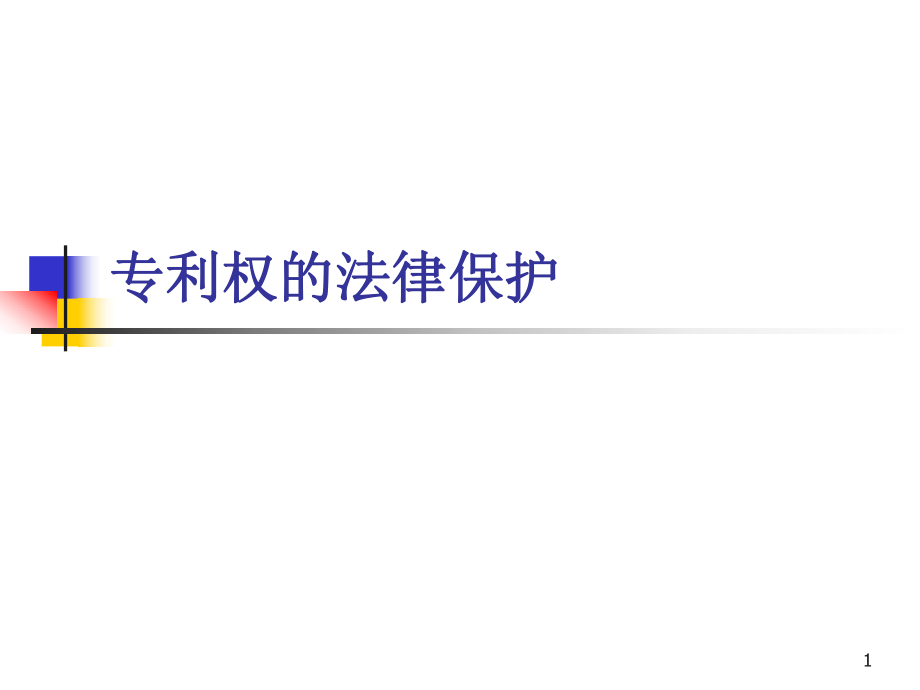 专利权的法律保护课件_第1页
