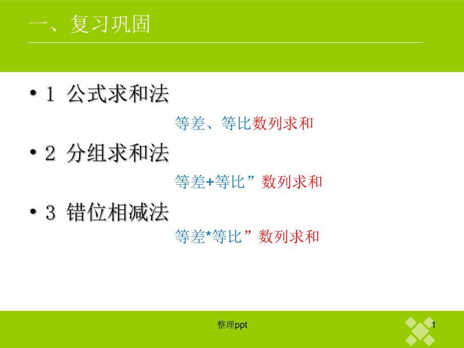 裂项相消法求和比赛课_第1页
