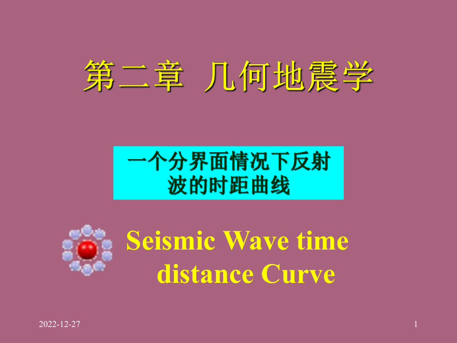 第章一个界面地震波时距曲线ppt课件_第1页