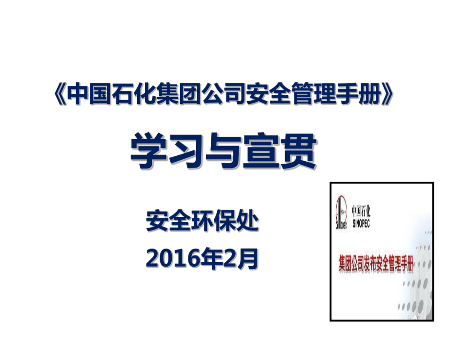 中石化安全管理手册_第1页