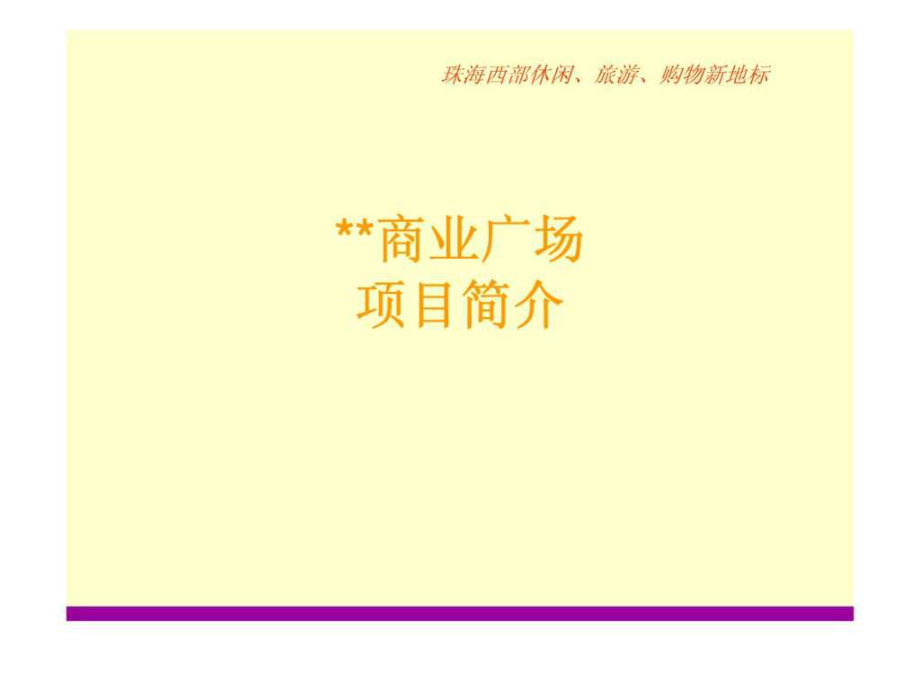XX商业广场项目简介_第1页