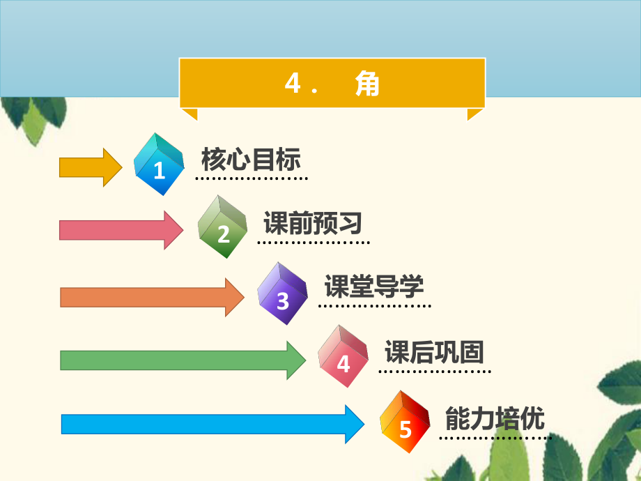 名师导学七年级数学上册第四章几何图形初步4.3.1角课件新版新人教版_第1页