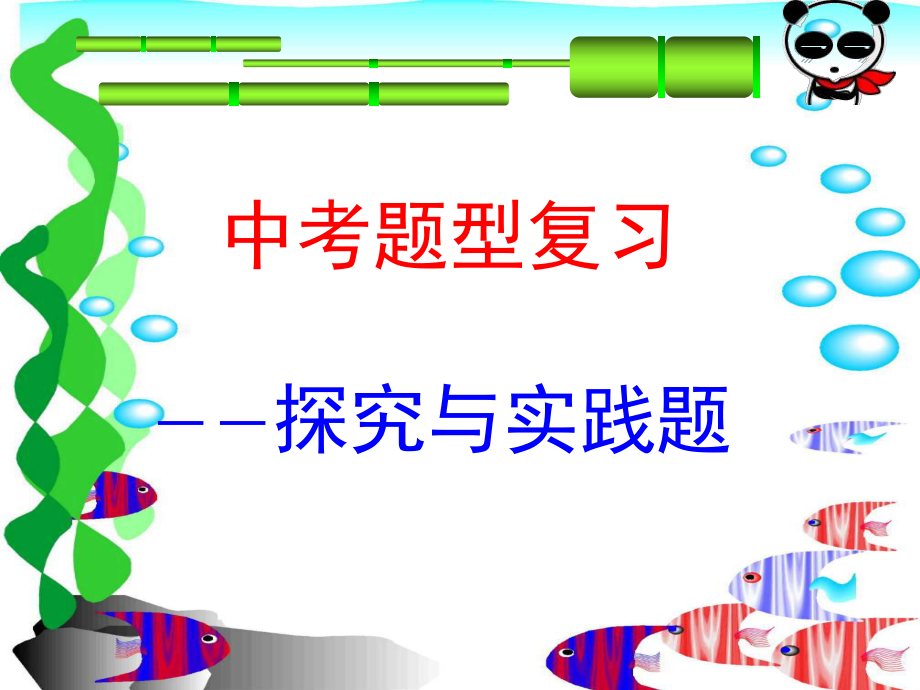 中考复习题探究与实践课件_第1页