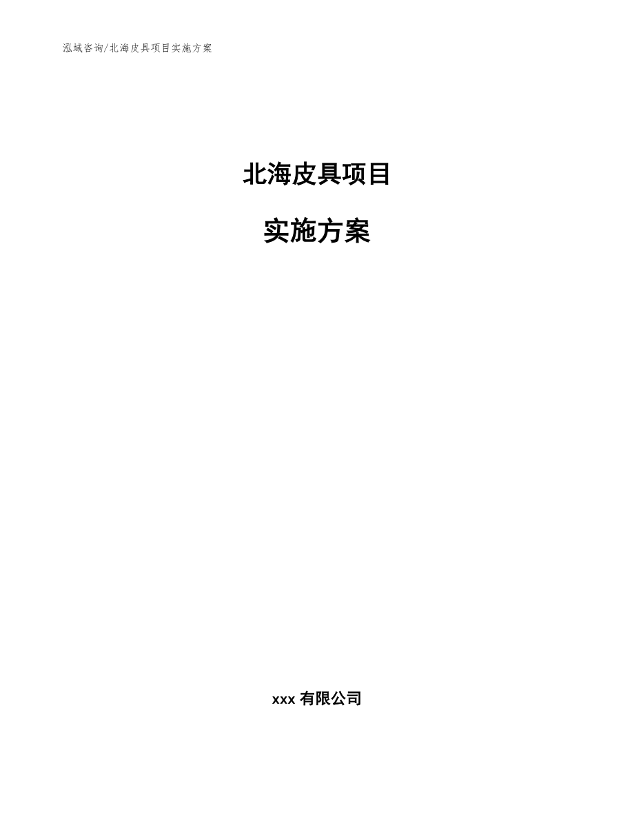 北海皮具项目实施方案_第1页
