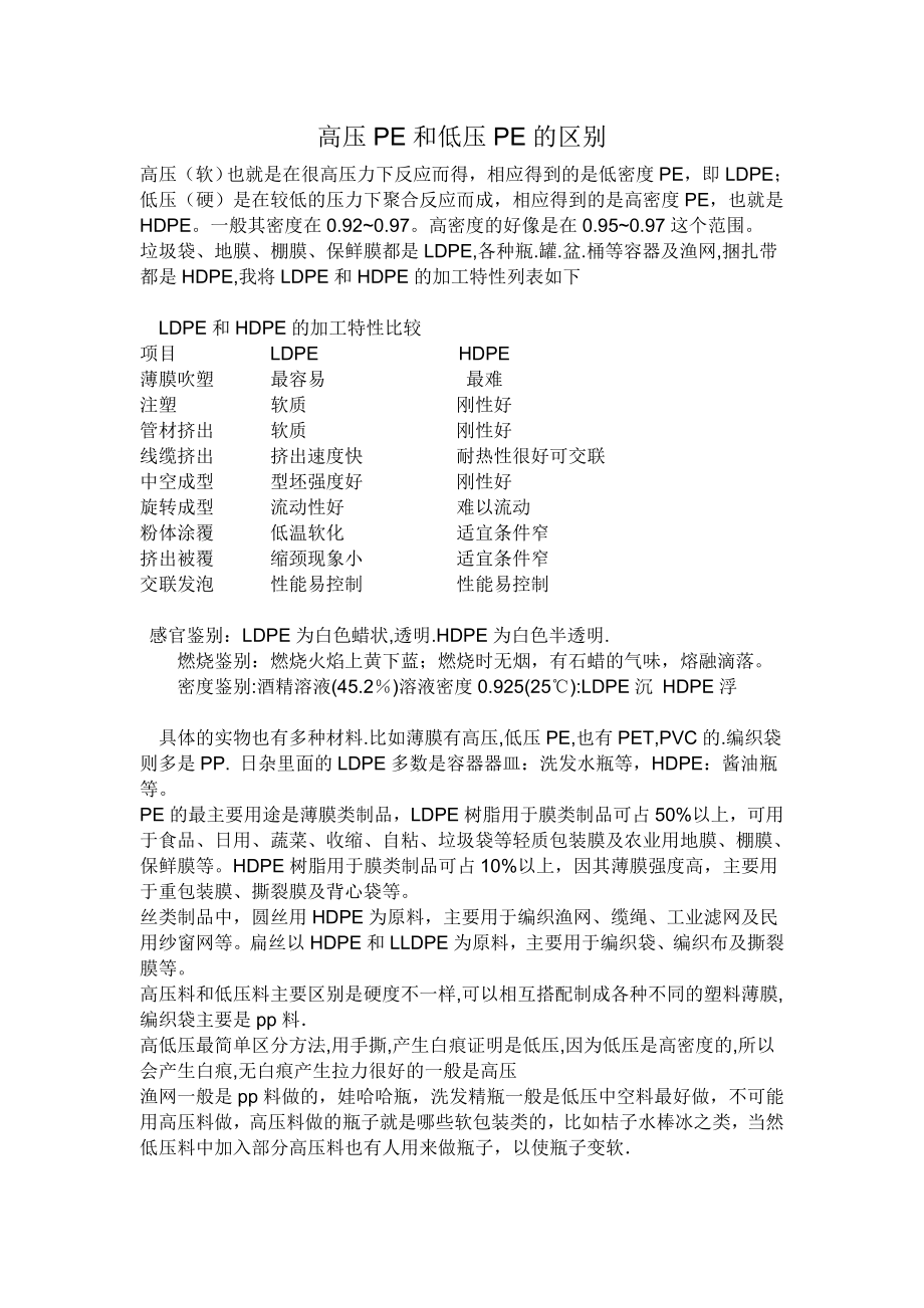 高压PE和低压PE的区别_第1页